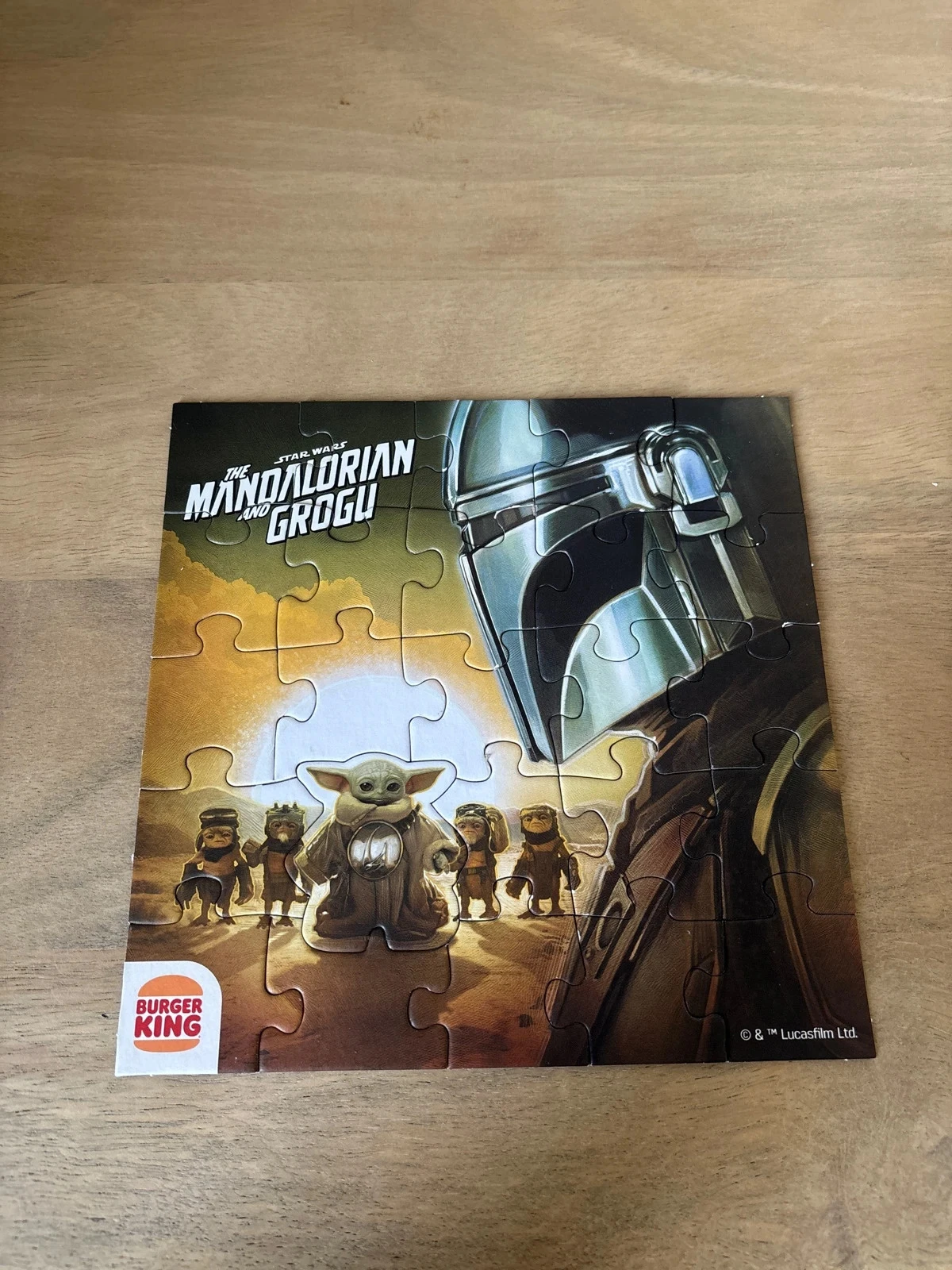 Puzzle 25 pièces mandalorian grogu
